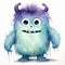 Vibrant Baby Monster Isolation Colorful Magic