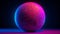 A vibrant ball on a colorful background. Generative ai