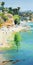 Vibrant Beach Painting With Blurred Imagery And Photorealistic Detail