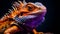 Vibrant Bearded Dragon: A Photographic Portrait With Richly Layered Colors