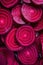 Vibrant Beetroot Slices Close-Up AI Generated