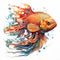 Vibrant Betta Fish Art: Hyperrealistic Tattoo-inspired Illustration