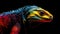 Vibrant Bio-art Iguana On Black Background - 32k Uhd Image