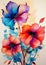 Vibrant Blooms: A Pastel Painting of Dripping Hibiscus in Warm S