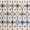 Vibrant Blue And Amber Mosaic Lebanon Tiles On White Background