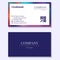 Vibrant blue multicolored low poly and white color business card