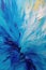 vibrant blue paintbrush strokes on canvas