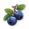 Vibrant Blueberry Design Sticker - Realistic Yet Stylized