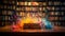 Vibrant Bookshelf Showcase with Studio and Volumetric Lighting: A Sony A9 Experience