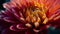 Vibrant bouquet of dahlia chrysanthemum and gerbera generated by AI