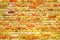 Vibrant brick wall texture pattern stone masonry background. Old brickwork texture. Backdrop texture masonry wall brick