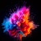 vibrant bursts of vapor that explode in a dazzling display clos