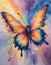 Vibrant Butterfly Wings Splash