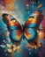 Vibrant Butterfly Wings Splash