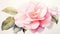 Vibrant Camellia Petals in Soft Watercolor AI Generated