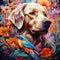Vibrant and Captivating Artwork Celebrating the Human-Animal Connection