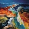 Vibrant and Captivating Collage of Satellite Imagery depicting Earth's Rich Colors