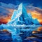 Vibrant and Captivating Image of Massive Iceberg in Arctic Waters