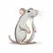 Vibrant Caricature Of A Cute Rat: Colorful And Playful Illustration