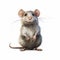 Vibrant Caricature Of A Gray Mouse In Realistic Fantasy Artwork