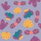 Vibrant cartoon flower seamless pattern