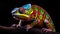 Vibrant Chameleon: Meticulous Realism And Bold Chromaticity