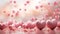 Vibrant and cheerful pink hearts background for a festive valentine s day celebration