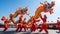 Vibrant Chinese dragon dance performances