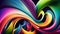 A Vibrant Chromatic Currents Abstract Background, Generative AI