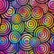 Vibrant circle geometric seamless pattern