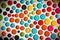 Vibrant Circles: A Flat Wallpaper Bursting with Colorful Spheres, Generated by AI