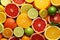 Vibrant citrus medley, a burst of colorful citrus fruits