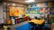 Vibrant classroom decor with modern equipment for preschool learning generated by AI