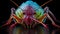 Vibrant Close-up Of Colorful Stink Bug: Indonesian Art Inspired Photography