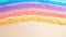 Vibrant Close-Up of Rainbow-Colored Sand Stripes AI Generated