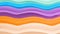 Vibrant Close-Up of Rainbow-Colored Sand Stripes AI Generated