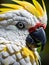 Vibrant Closeup of a Captivating Cockatoo.AI Generated