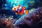 Vibrant Clownfish underwater. Generate Ai