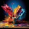Vibrant Collaboration of Paintbrushes and Colors