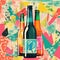 Vibrant Collage Illustration For Pale Ale Bottle Advertisement