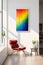 Vibrant Color Spectrum on White Wall in Sunlit Room