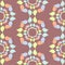 Vibrant Colored Abstract Repeat Pattern On a Dusky Pink Backdrop