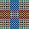 Vibrant colored gingham seamless background. Chequered pattern