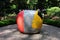 Vibrant and Colorful Stone Ball Jun Kaneko Ceramic Art Exhibit at the Dixon Gallery and Gardens in Memphis, Tennessee