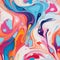 Vibrant Colorful Wall Illustration Inspired By Marbleized Art