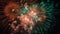 Vibrant colors illuminate the dark sky in explosive celebration generated by AI