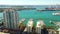 Vibrant colors of Miami Beach aerial shot