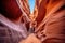 vibrant colors of sandstone slot canyon