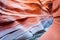 vibrant colors of sandstone slot canyon