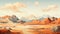 Vibrant Comic Book-inspired Desert Landscape With Hyper-detailed Rendering